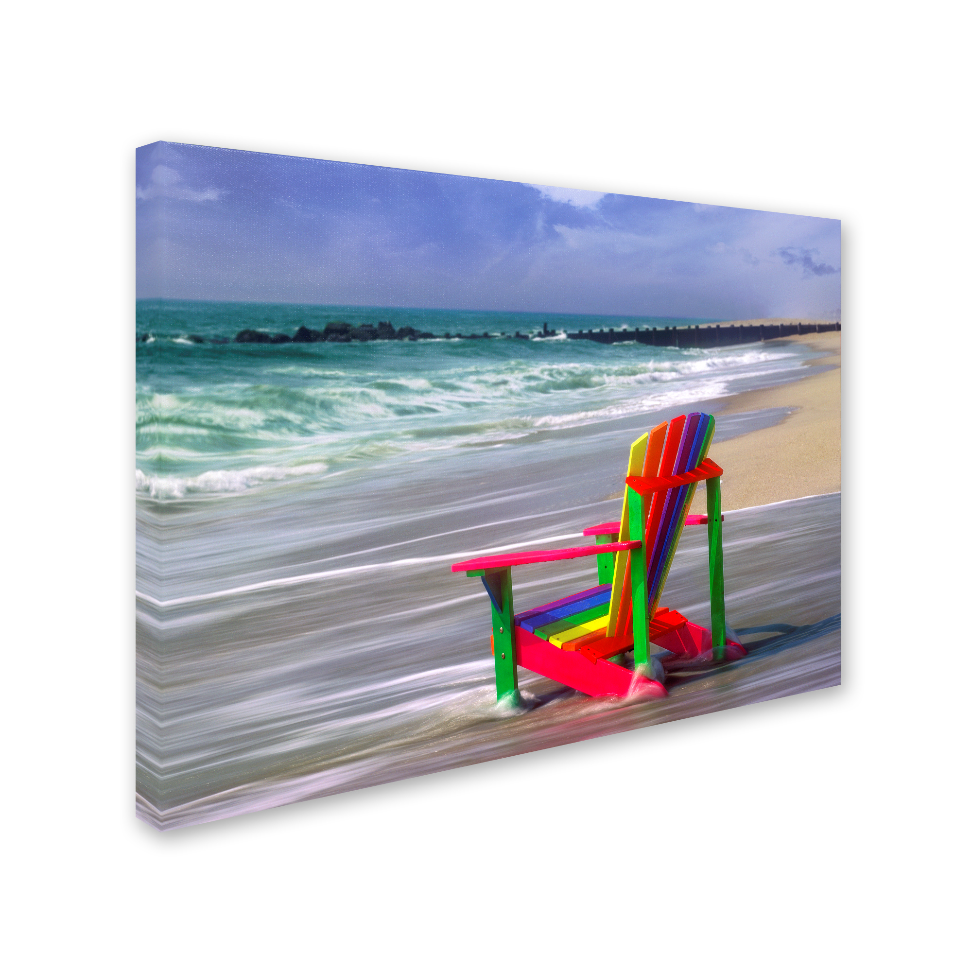 Trademark Fine Art 'Rainbow Chair' Canvas Art by Mike Jones Photo