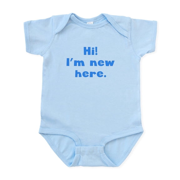CafePress - Hi Im New Here Body Suit - Baby Light Bodysuit, Size Newborn - 24 Months