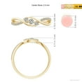 thumbnail image 5 of ANGARA Natural Diamond Infinity Twist 3 Stone Bypass Ring in 14K Yellow Gold for Women (Size-2.5mm| Color-K| Clarity-I3) | April Birthstone, Anniversary, Jewelry Gift for Women | Natural Diamond Ring, 5 of 10