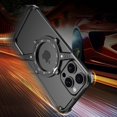 thumbnail image 6 of Frameless Magnetic Case for iPhone 14 Pro Max with Stand, Compatible with MagSafe, Ring Kickstand Bezel Less Minimalist Heat Dissipation Slim Shockproof Metal Bumper Case - Black, 6 of 6