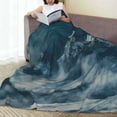 thumbnail image 6 of Vsdgher Mysterious Moonlit Mountains Ultra-Soft Micro flannel Blanket Throw Blankets for Couch Sofa, Bed (4 sizes)-80"x60", 6 of 7