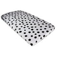 thumbnail image 6 of Bassinet Sheet Set 100% Jersey Cotton 2 Pack - Black Abstract Stripes and Dots, 6 of 6