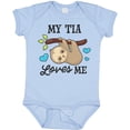 thumbnail image 3 of Inktastic My Tia Loves Me with Sloth and Hearts Boys or Girls Baby Bodysuit, 3 of 5