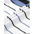 thumbnail image 5 of Camiseta De Golf A Rayas Bloque De Color Mangas Cortas Polo Para Hombres Negro Blanco Azul S, 5 of 5