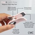 thumbnail image 3 of HAHDAXIA 10 Pc Bag Clips with Magnet- Food Clips, Chip Clips, Bag Clips for Food Storage with Air Tight Seal Grip for Bread Bags, Snack Bags and Food Bags (Pink), 3 of 7