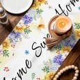 thumbnail image 4 of Table Runner - 70 Inch Long, Spring Wildflowers Kitchen Dining Table Runner Dresser Scarves, Watercolor Tulip Floral Leaf Plant Yellow Farmhouse Decor for Coffee Tables Wedding Party Banquet, 4 of 8