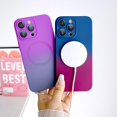 thumbnail image 4 of Magnetic for iPhone 13 Pro Max Case, Compatible with MagSafe, Soft TPU Shockproof Protective case, Cute Gradient Color Case with Camera Lens Protector for Women & Men, BlueRed, 4 of 11