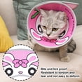 thumbnail image 1 of LiMimmuu Collier pour Chats Attache Collier pour Chat Collier pour Animaux Réglable Confortable Motif Dessin Animé Cône de Récupération avec Attache, 1 of 7