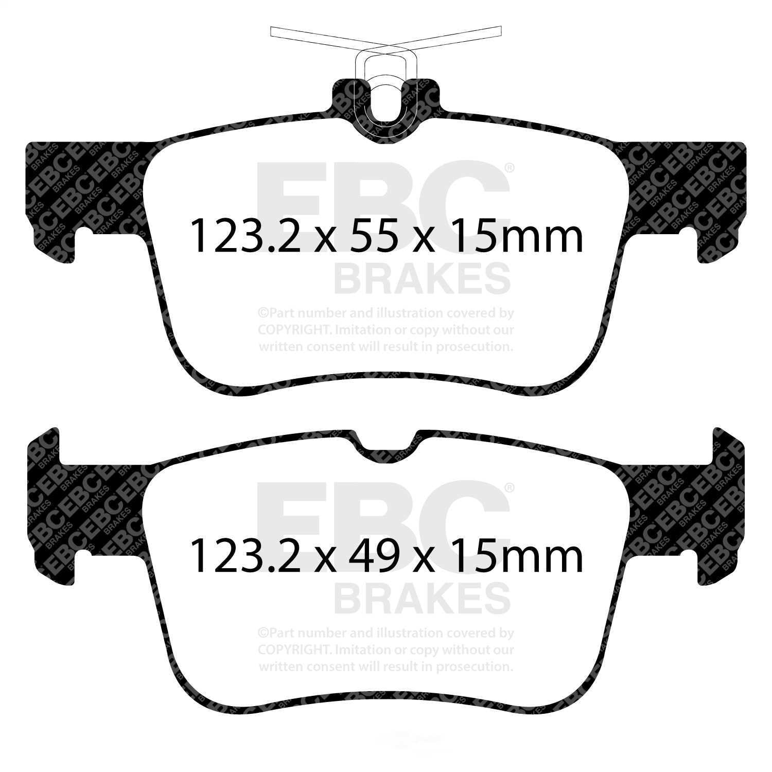 EBC Brakes Yellowstuff 4000 Series Street and Track Brake Pad Set Fits select: 2017-2020 FORD ESCAPE, 2013-2020 FORD FUSION