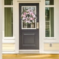 thumbnail image 4 of Unique Bargains Peony Wreaths for Front Door Artificial Flower Wreath Fall Wreaths Pink, 4 of 7
