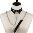 thumbnail image 3 of Adjustable Punk Collar Choker Chain Choker Necklace Jewelry Accessories Traction Black, 3 of 8