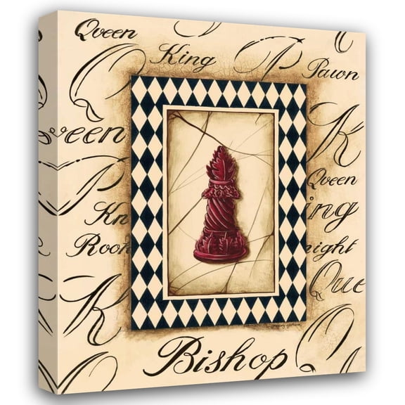 Gregory Gorham 15x18 Gallery Wrapped Canvas Wall Art Titled - Chess Bishop