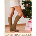 thumbnail image 4 of 4 Pairs Slouch Socks for Women Bulk Stacked Boot 80s 90s Soft Slouch Knit Scrunchie Socks, 4 of 6