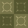 thumbnail image 1 of Ahgly Company Machine Washable Indoor Square Transitional Army Green Area Rugs, 4' Square, 1 of 7