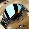thumbnail image 2 of LIGE nuevo reloj inteligente con llamada Bluetooth para hombre, relojes deportivos de Fitness completamente táctiles, resistente al agua, banda de acero con frecuencia cardíaca, reloj inteligente Android iOS Tan Jianjun unisex, 2 of 2