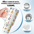 thumbnail image 5 of Eeyore 40 OZ Ice Bully Cup with Handle Straw Lid, Double Wall Stainless Steel Insulated Coffee Cup Tumbler, Colorful Mug for Travel Gym Home Outdoor Activities, 5 of 8