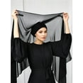 thumbnail image 4 of Instant Chiffon Hijab With Magnetic Buckle Solid Color Woman Hijab Scarf Turban Fashion Headband Shawl, 4 of 7