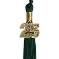 thumbnail image 3 of Endea Graduation Hunter Green Graduation Tassel with Gold Date Drop, 3 of 11