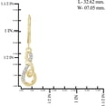 thumbnail image 3 of White Diamond Accent 14kt Gold-Plated Dangle Earrings, 3 of 3