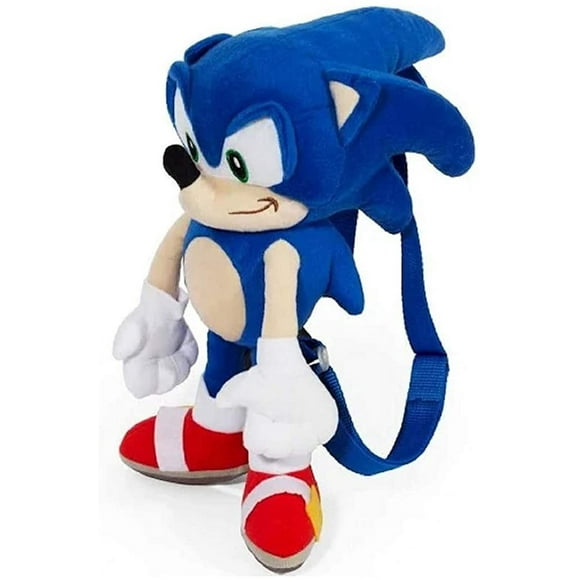 Great Eastern Divertissement Sonic The Hedgehog - Sonic Peluche Mobile 45cm Poupée Dessin Animé Jouets en Peluche Sac d'École pour Enfants Sac de Voyage pour Cadeaux d'Enfants Meilleur Cadeau pour Amis Enfants Adultes Anniversaire