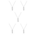 thumbnail image 2 of Minnieouse Collares de niña Decoración colgante Cadena de clavícula para decoración de vestidos Plata Plata 5piezas Minnieouse CBP199265, 2 of 5