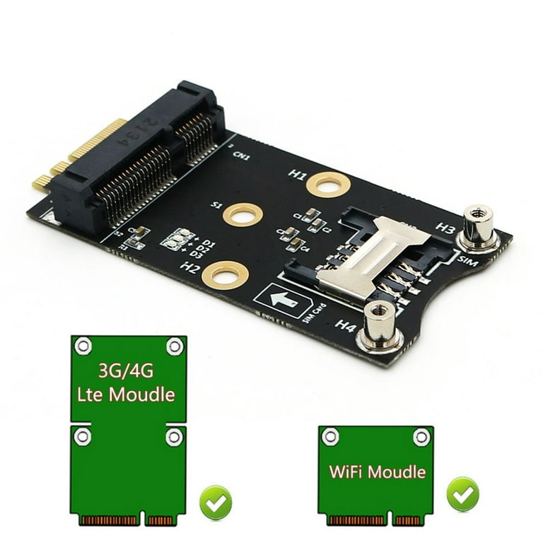 M.2 Wifi Adapter Mini PCIE Wireless Network Card to M2 NGFF Key A+E Wifi  Card Raiser with Slot 