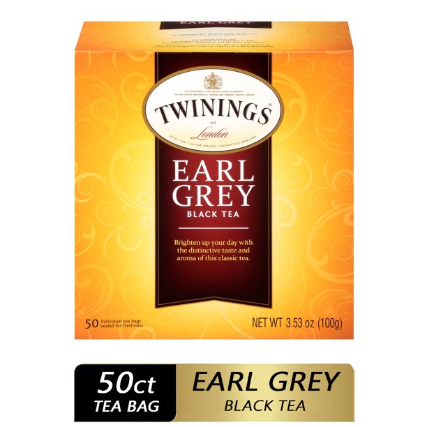 Twinings of London Earl Grey Black Tea Bags, 50 count, 3.53 oz