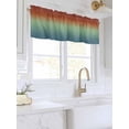 thumbnail image 3 of Valances for Windows Abstract Gradient Rod Pocket Cafe Window Treatments Valance Curtains for Kitchen Bathroom Laundry Basement Windows 42"x18", 3 of 9