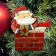 thumbnail image 2 of Colgante De Resina De Papá Noel De Navidad Adornos Navideños Decoraciones De Árboles Papá Noel En Chimenea Decoraciones Colgantes Para Vacaciones De Navidad Serendint HA038086-00, 2 of 6