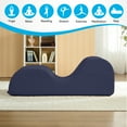 thumbnail image 2 of BALUS 68" Yoga Sofa With Three Pillows, Chaise Lounge Chair For Yoga,Corduroy, Blue, 2 of 6