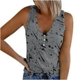 thumbnail image 2 of DailyTrove Women's Star Print Sleeveless Tank - V-Neck Casual Top, Whimsical for Festival & Summer, 2 of 4