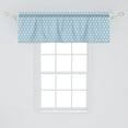 thumbnail image 2 of Ambesonne Moroccan Window Valance, Mosaic Pattern Repeating Glazed Zellige Art Stars Roman Inspirations, Curtain Valance for Kitchen Bedroom Decor with Rod Pocket, 54" X 18", Green Blue White, 2 of 3