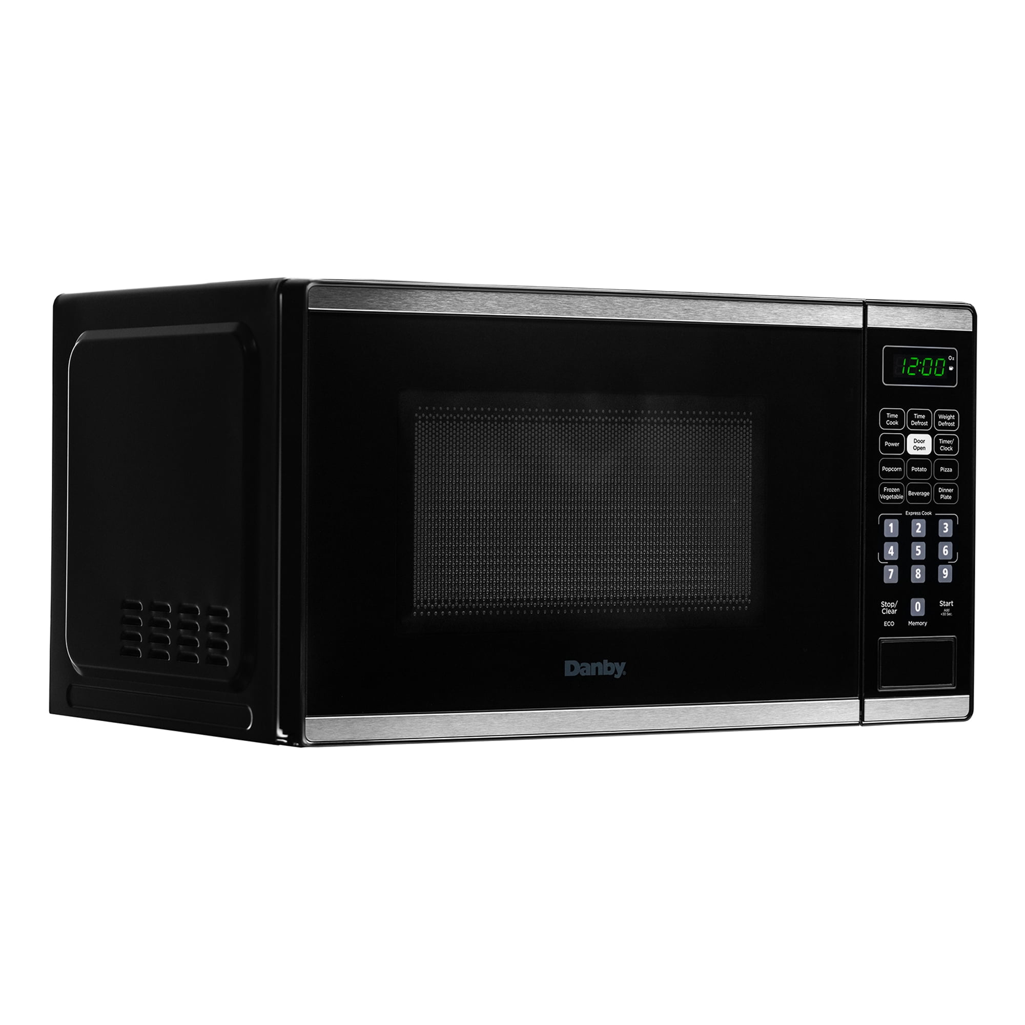Danby 0.7 cu. ft. Countertop Microwave in Black and Stainless Steel (DBMW0722BBS)