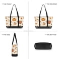 thumbnail image 6 of FORMRS Canvas Laptop Tote Bag for Women with 15.6" Computer Compartments Shoulder Handbag, Fall Beige Pumpkin, 6 of 7