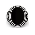 thumbnail image 2 of Metal Masters Mens Scorpio Zodiac Sign Ring 925 Sterling Silver Black Onyx Stone Oval 25mm, 2 of 6