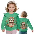 thumbnail image 4 of Garronmavis Sloth Long Sleeve Sweatshirt Warm Flowers Pullover Drop Shoulder Sweater Top Lightweight Pullover Crewneck Long Sleeve Shirt 6T Toddler Girl Clothes for Cooler Days, 4 of 7