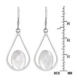 thumbnail image 5 of AeraVida Bali Style Teardrops Oval White Sea Shell .925 Sterling Silver Dangle Earrings, 5 of 5