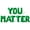 Green, variant on Letter Balloons - YOU MATTER 16" Inch Alphabet Letters Foil Mylar Balloon Graduation Day Party Banner (Black)