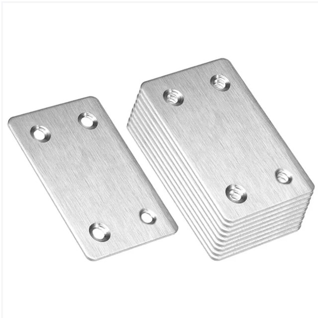 10 piezas de ángulo recto cuadrado de 4 orificios, conector de placa de acero fija recta y otros soportes de mantenimiento de aeronaves