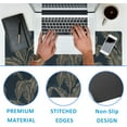 thumbnail image 6 of Mouse Pad,Abstract Golden Art Line Style Desk Mat for Desktop,Desk Pad with Non-Slip Base and Stitched Edge,Extended Mousepad for Office and Home 35.4X15.7 Inch, 6 of 7