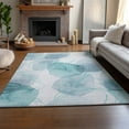 thumbnail image 6 of Addison Rugs Mayfield Washable Contemporary Organic Teal Rectangle Rug, 8' x 10', 6 of 6