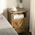 thumbnail image 3 of DreamCurship Farmhouse Storage Oak Rectangle End Table, Brown (Set of 2), 3 of 6