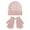 Hot Pink, variant on Striped Knit Beanie & Gloves Set - Winter Thermal Accessories for Outdoor Family Activities (Matching Couple) Under 5$, Hontri Boys Girls Glove Hat Set Winter Windproof Warm , Pink, One Size