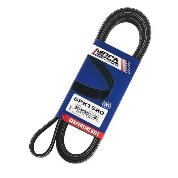 MOCA AUTOPARTS 6PK1580 Serpentine Belt for 00-98 Ford Contour V6 2.5L & 97-96 Ford Contour V6 2.5L & 00-99 Mercury Cougar V6 2.5L & 00-98 Mercury Mystique V6 2.5L & 95 Mercury Mystique V6 2.5L