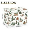 thumbnail image 5 of Yayeee Collapsible Cube Storage Bin with Lid Fabric Closet Decorative Basket with Handles, Brown Christmas House, 5 of 7