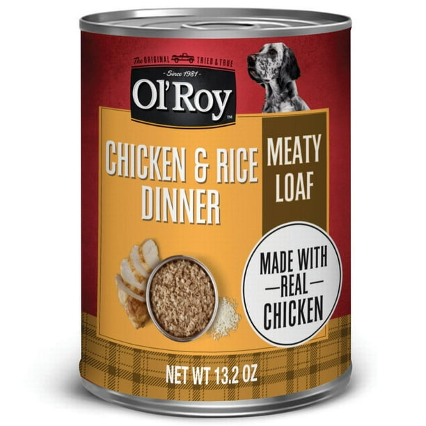 Ol' Roy Meaty Loaf Chicken & Rice Dinner Wet Dog Food, 13.2 oz