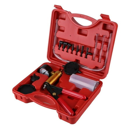Yosoo 2 in 1 Brake Bleeder & Vacuum Pump Test Tuner Tool Kit Hand Vacuum Pump Car Motorbike Bleeding (Best Brake Bleeding Kit)