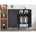 thumbnail image 4 of Metal Wardrobe Coat Cabinet with Adjustable Shelves and Hanging Rod,Storage Closet Locker for Bedroom,Kids Room,Office, Home, School,Almirah for Clothes,Blanket., 4 of 11
