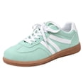 thumbnail image 4 of Rokment Women's Vintage Leopard Running Skate Shoes Comfortable Casual Color Block Lace up Low Top Walking Flat Tennis Sneakers Outdoor Athletic Trainers, 4 of 6
