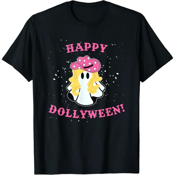 Happy Dollyween Cowgirl Boo Western Halloween T Shirt Size S-5XL